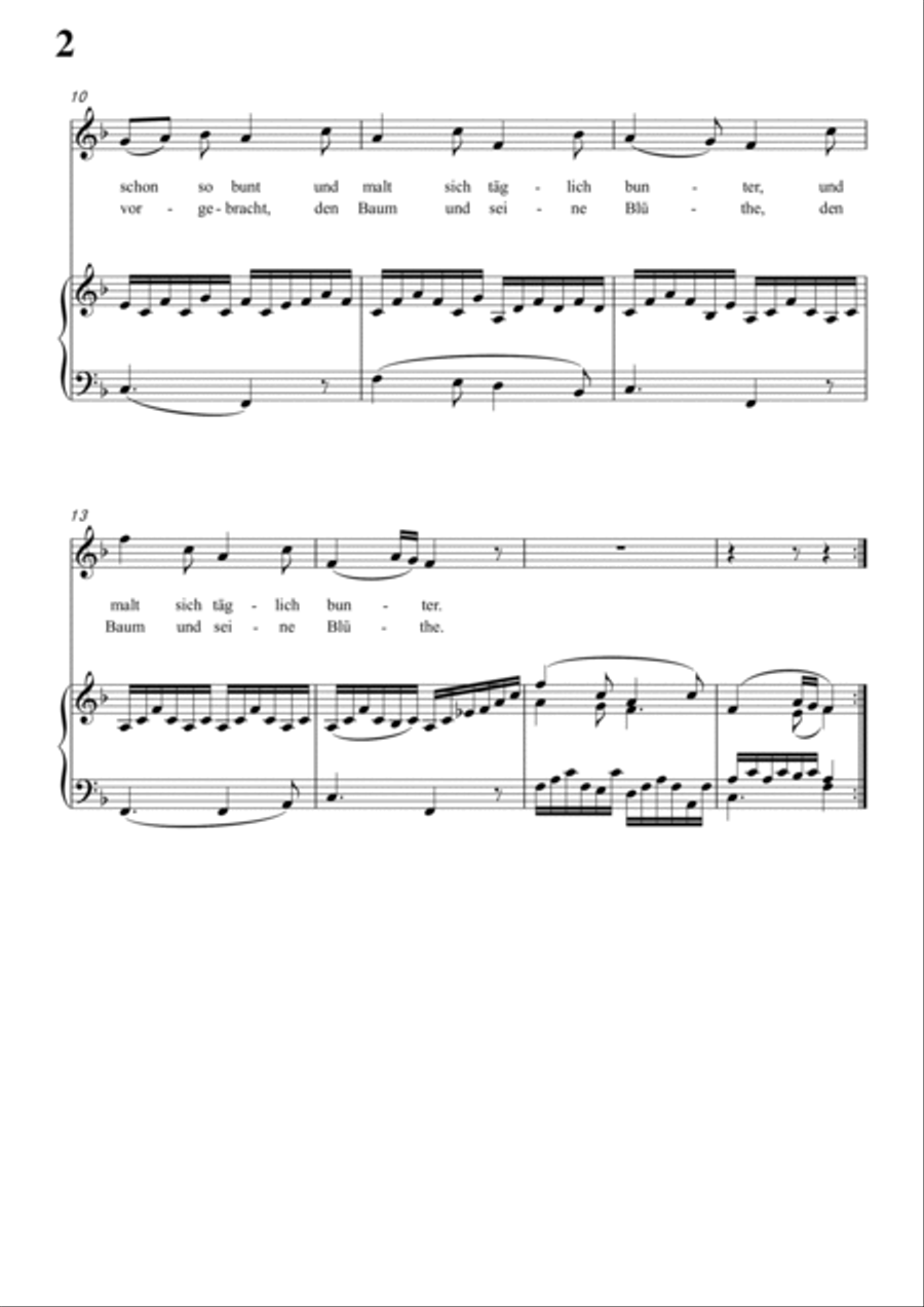 Schubert-Frühlingslied in F for Vocal and Piano Voice scores gallery preview page 3