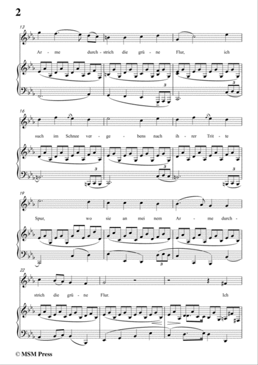 Schubert-Erstarrung,from 'Winterreise',Op.89(D.911) No.4,in c minor,for Voice&Piano Piano, Vocal scores gallery preview page 4