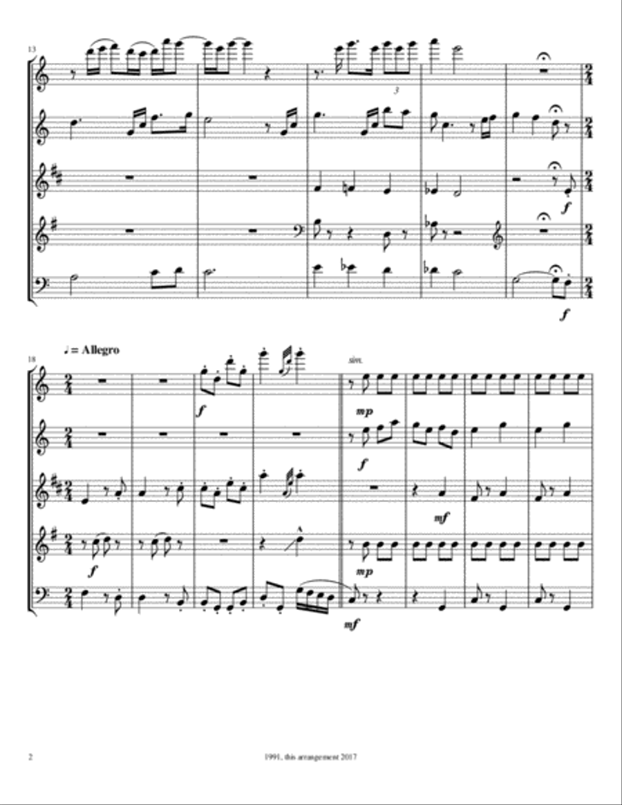 Belle Belle Woodwind Quintet scores gallery preview page 2
