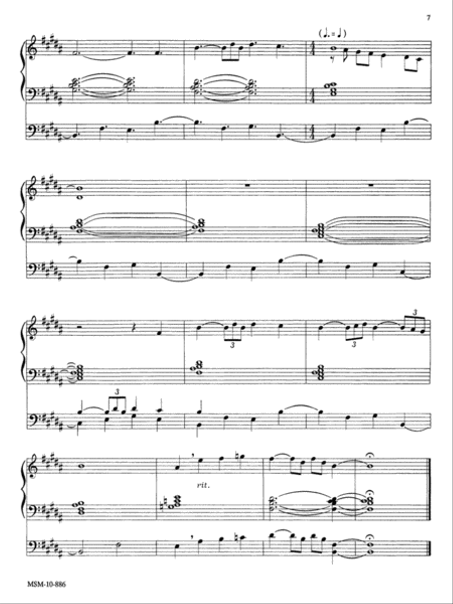 Three Folk Hymn Improvisations for Organ Organ Solo scores gallery preview page 6