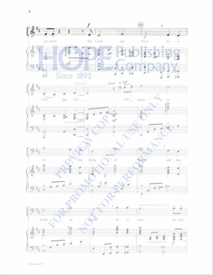 Revelation 19 4-Part scores gallery preview page 6