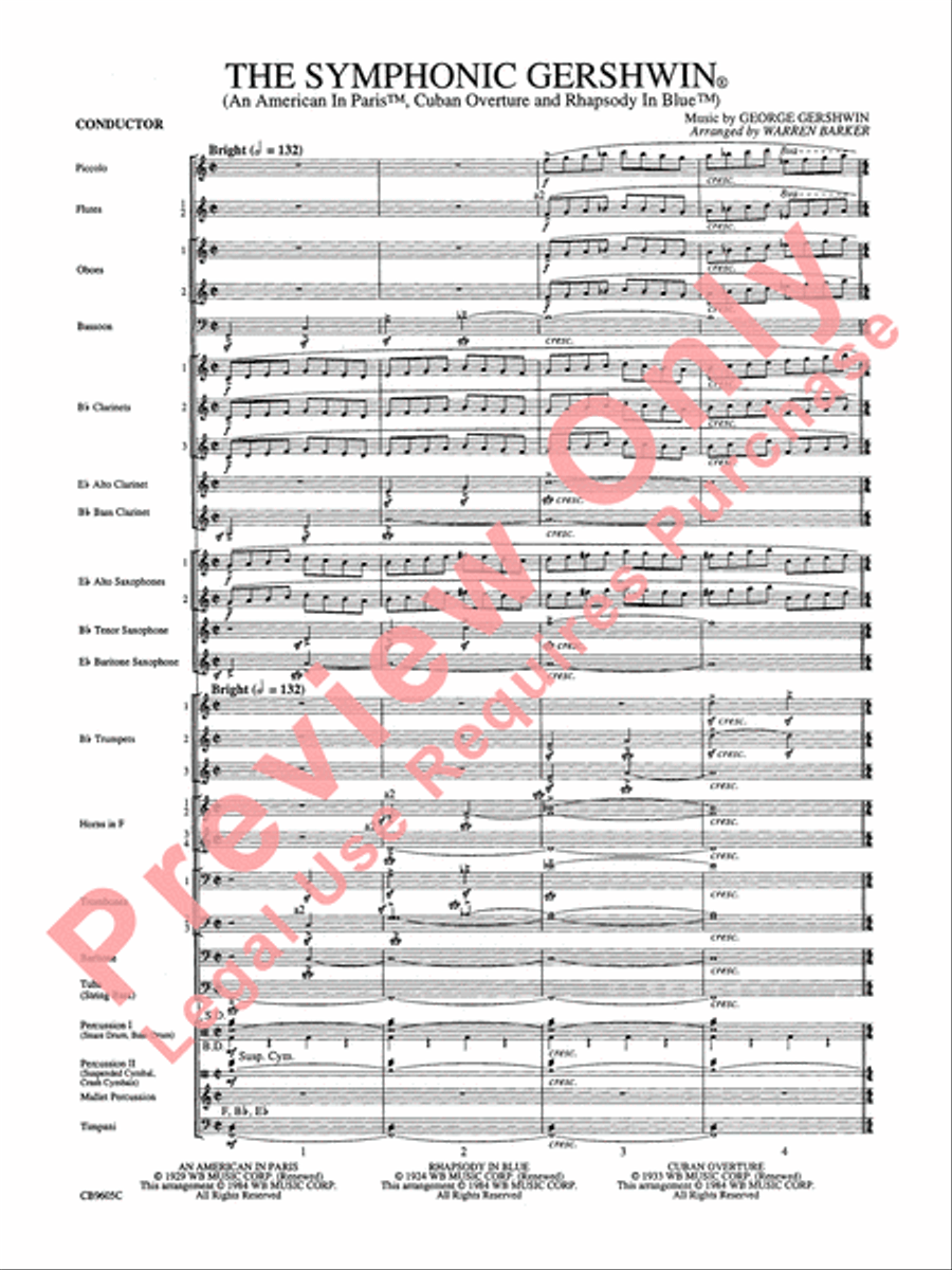 The Symphonic Gershwin The Symphonic Gershwin Concert Band scores gallery preview page 5