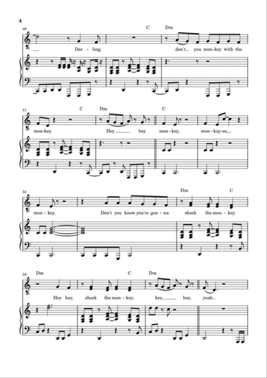 Shock The Monkey Voice scores gallery preview page 5