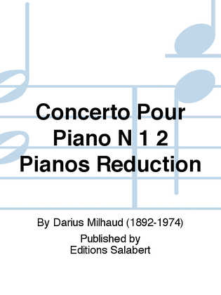 Book cover for Concerto Pour Piano N 1 2 Pianos Reduction