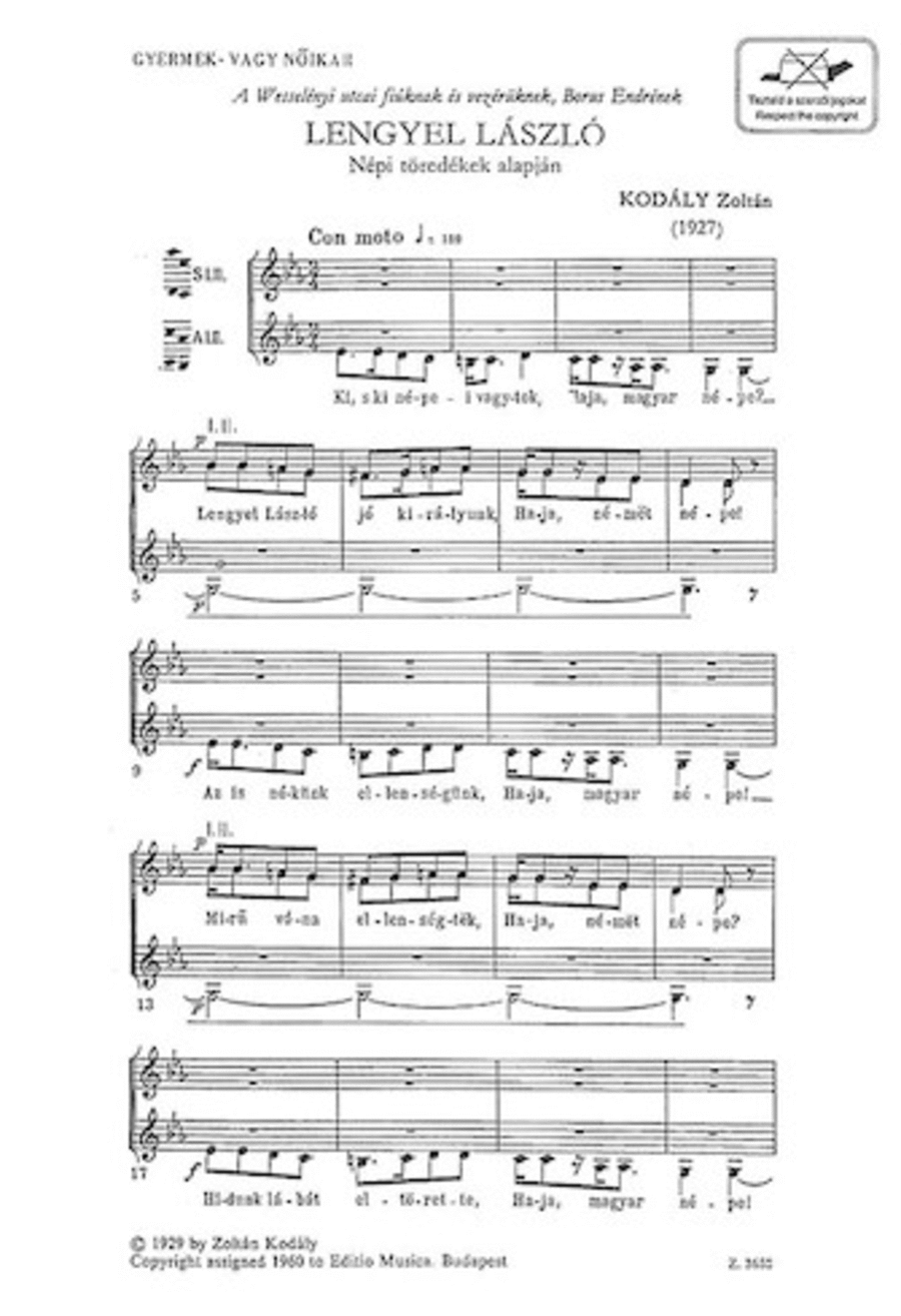 Lengyel LÁszlÓ Children's Choir scores gallery preview page 1