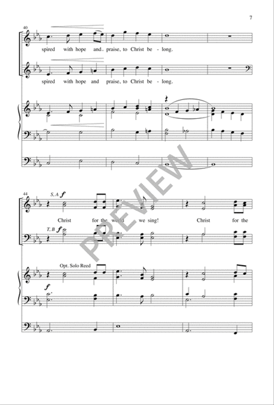 Christ for the World We Sing 4-Part scores gallery preview page 8