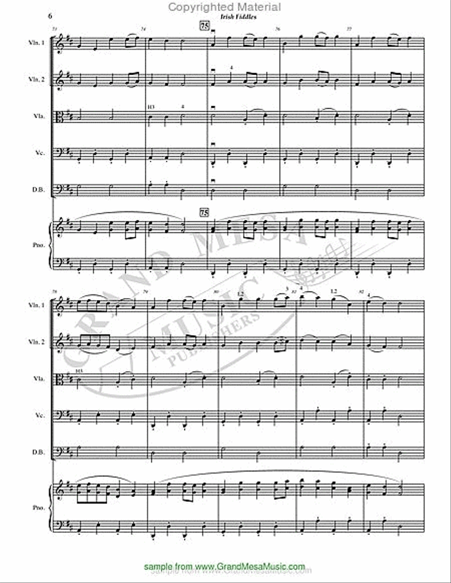 Irish Fiddles Irish Fiddles String Orchestra scores gallery preview page 7