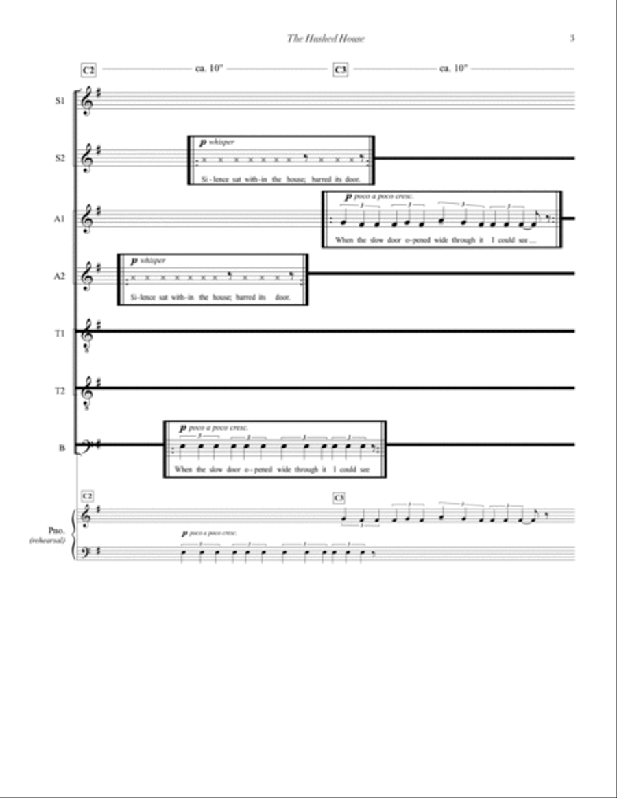 The Hushed House 4-Part scores gallery preview page 5