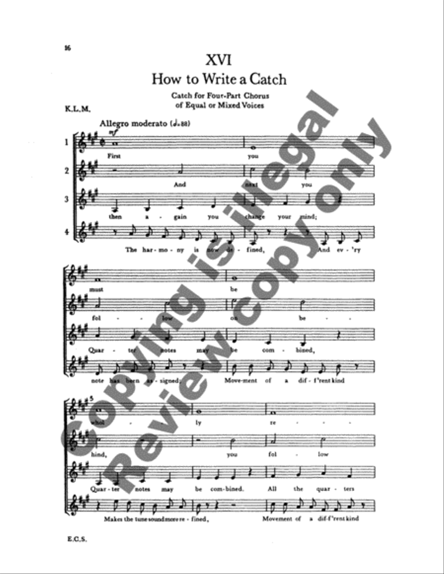 Epigrams and Epitaphs (21 Catches and Canons in 2-8 Parts) Choir scores gallery preview page 5