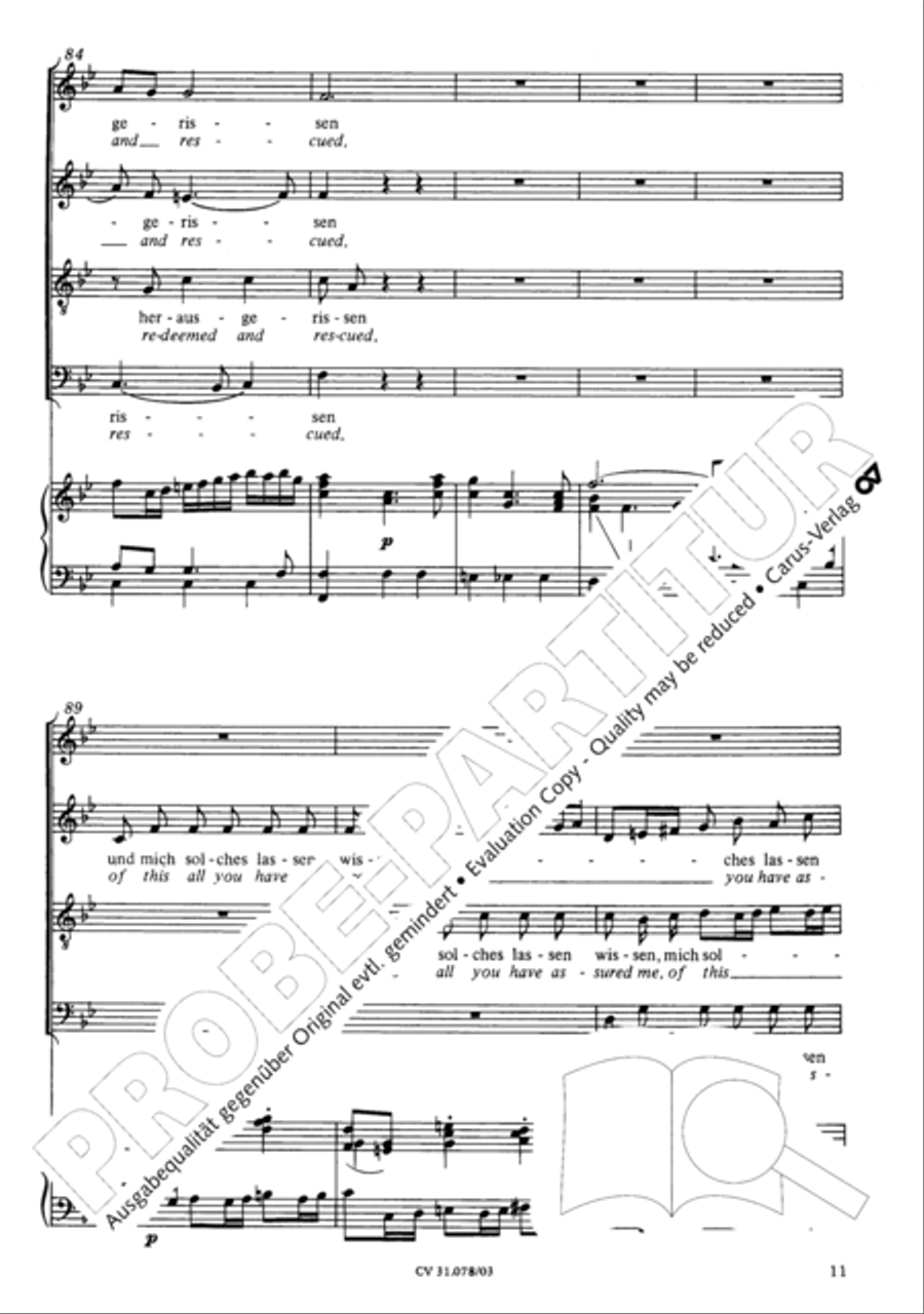 Jesus, you have freed my spirit (Jesu, der du meine Seele) 4-Part scores gallery preview page 12