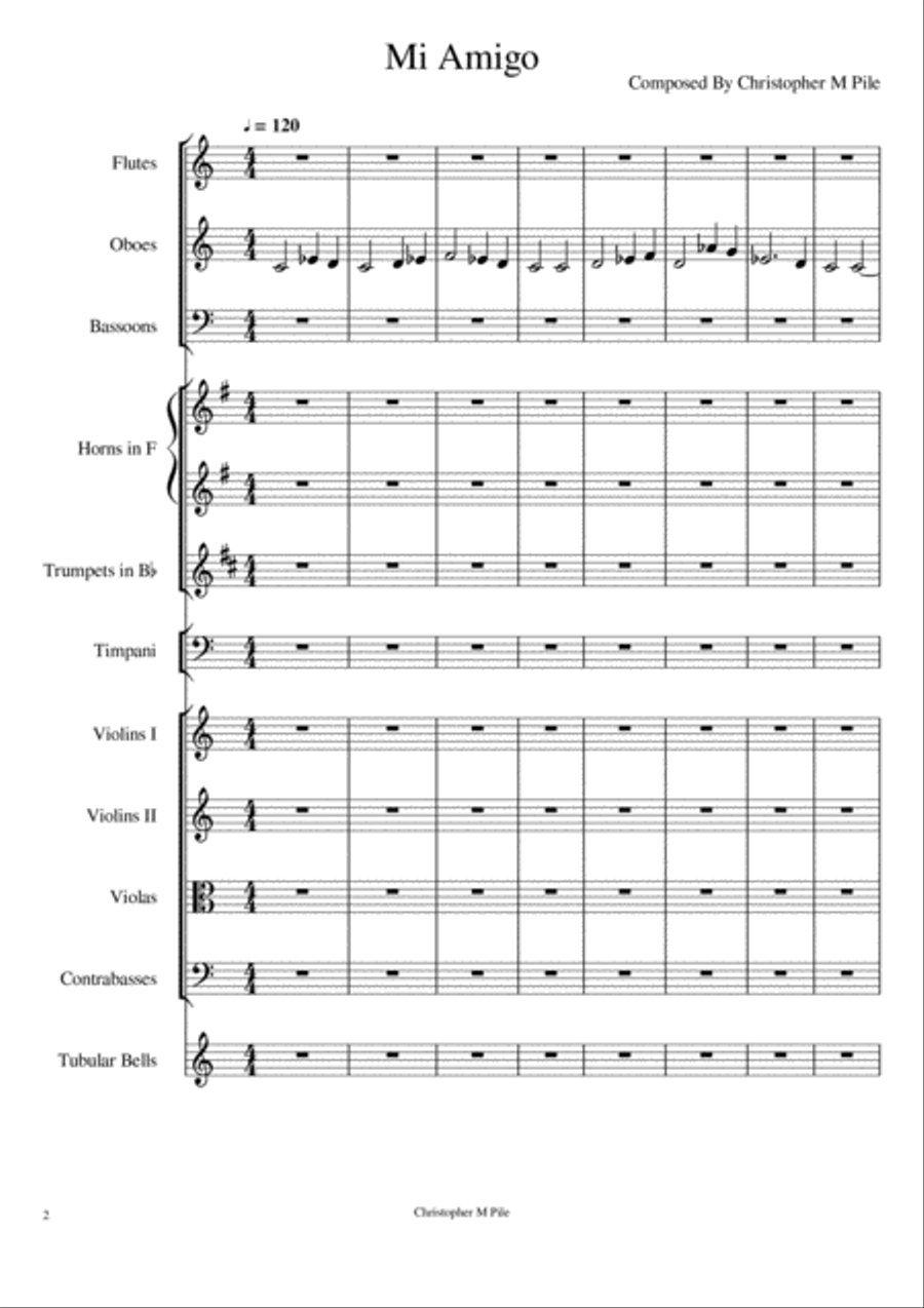 Mi Amigo Mi Amigo Full Orchestra scores gallery preview page 2