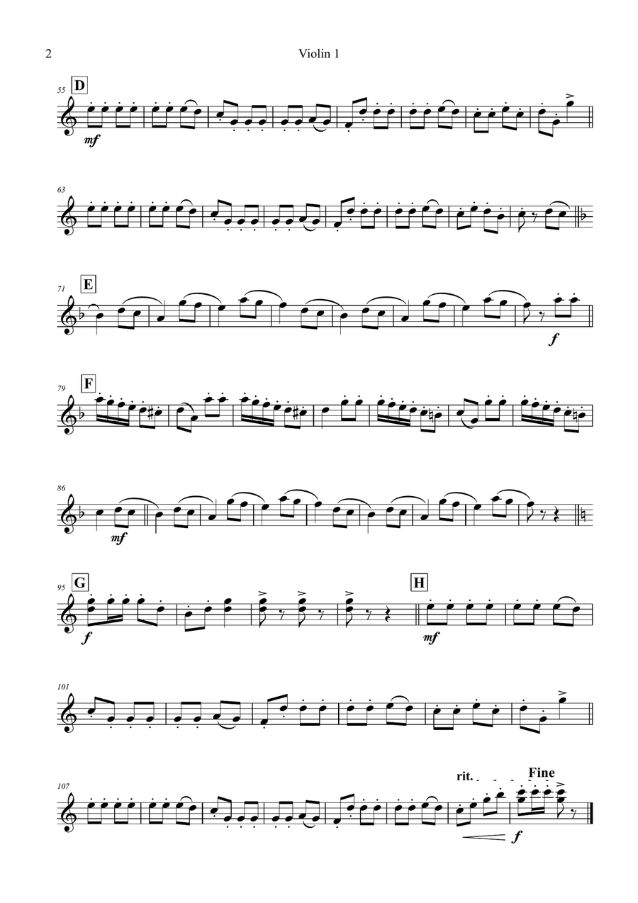 Amboss-Polka - German Polka - Oktoberfest - Violin Piano String Orchestra scores gallery preview page 6
