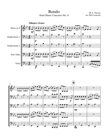 Horn Concerto No 4 mvt 3