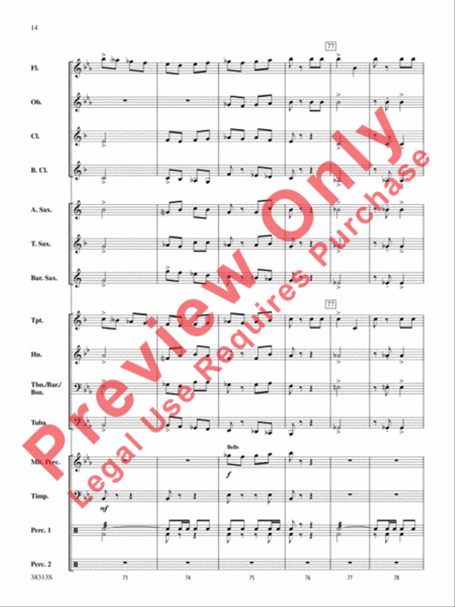 The Chimes of Liberty Concert Band scores gallery preview page 15