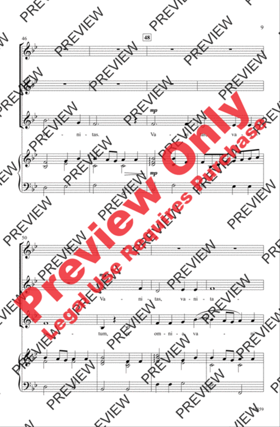 Vanitas Canon Women's Choir scores gallery preview page 9