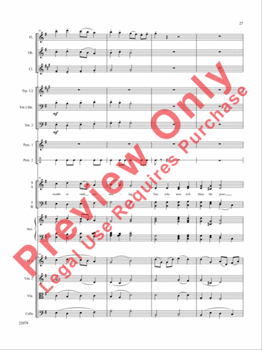 A Christmas Carol (Instrumental Parts) Choir scores gallery preview page 28