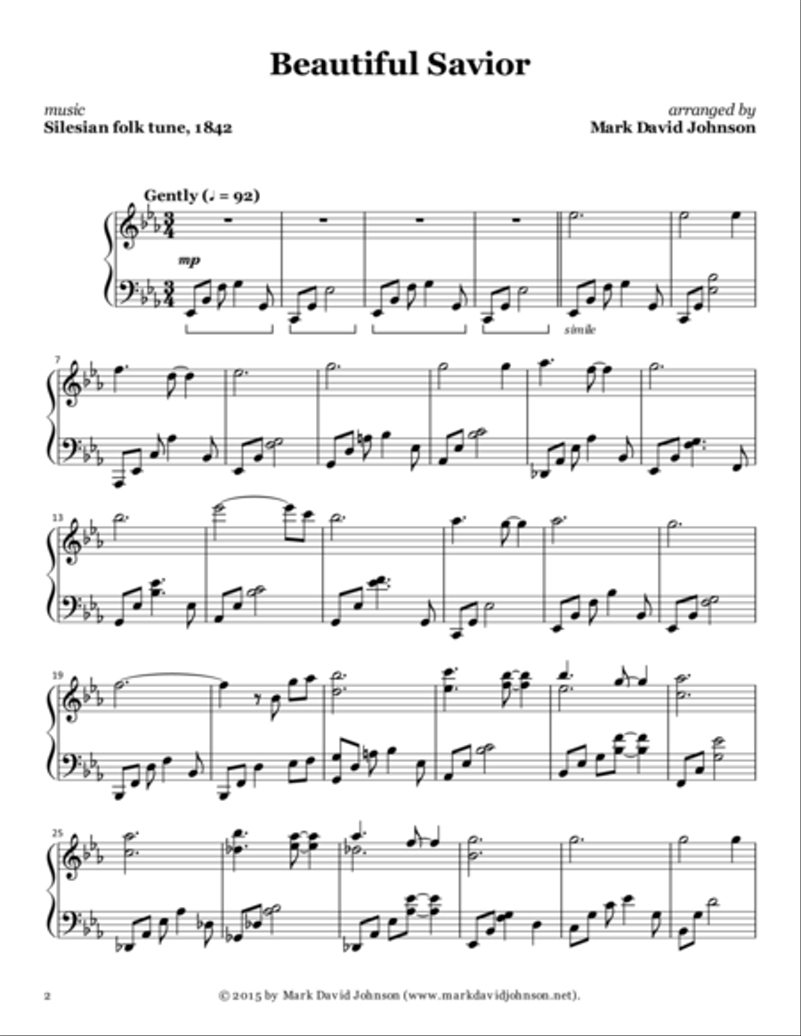 Beautiful Savior Beautiful Savior Piano Solo scores gallery preview page 2