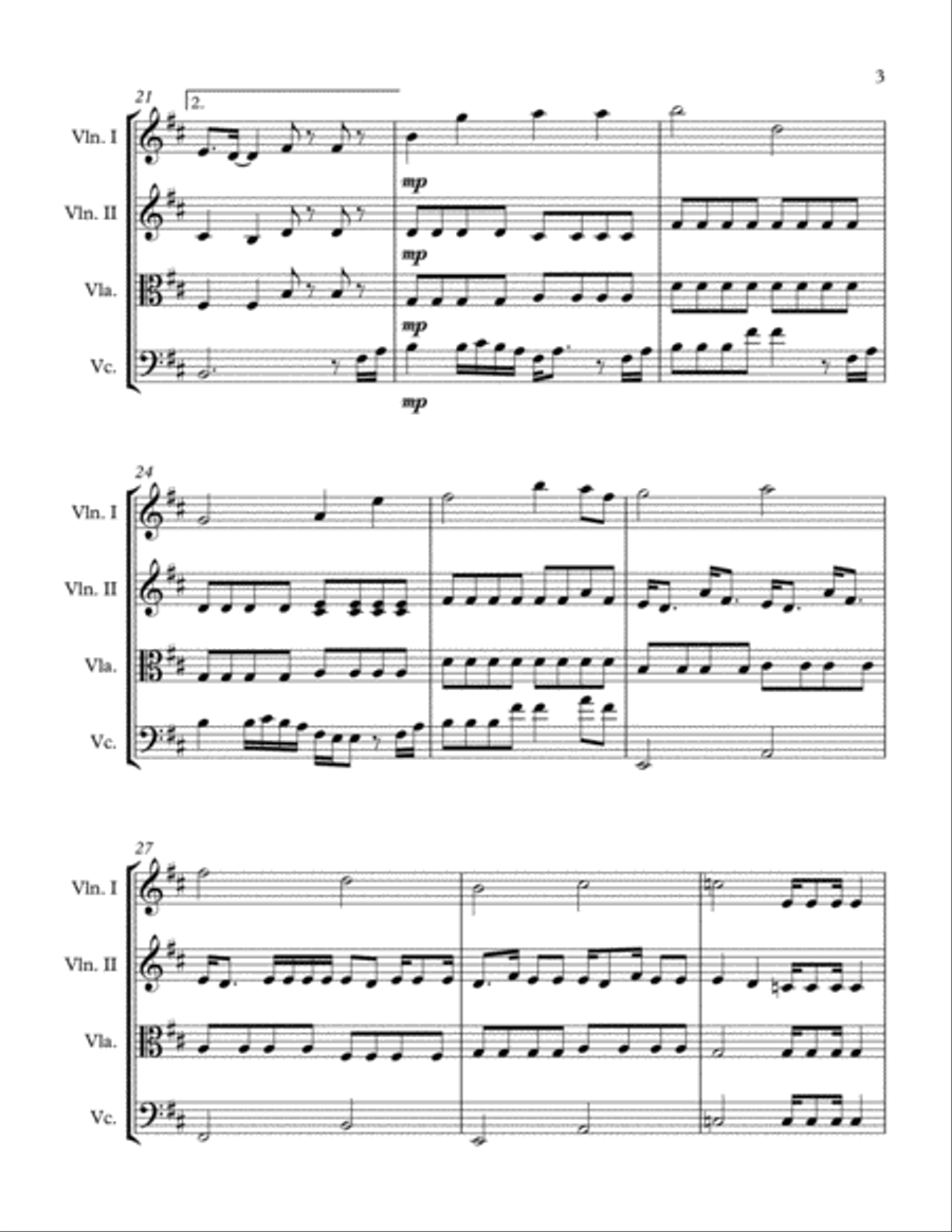 Young And Beautiful String Quartet scores gallery preview page 4