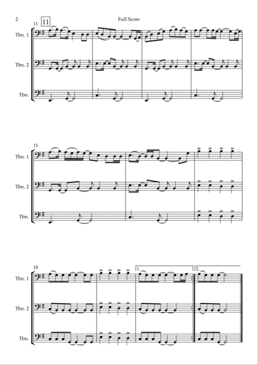 No Place Trombone Trio scores gallery preview page 2