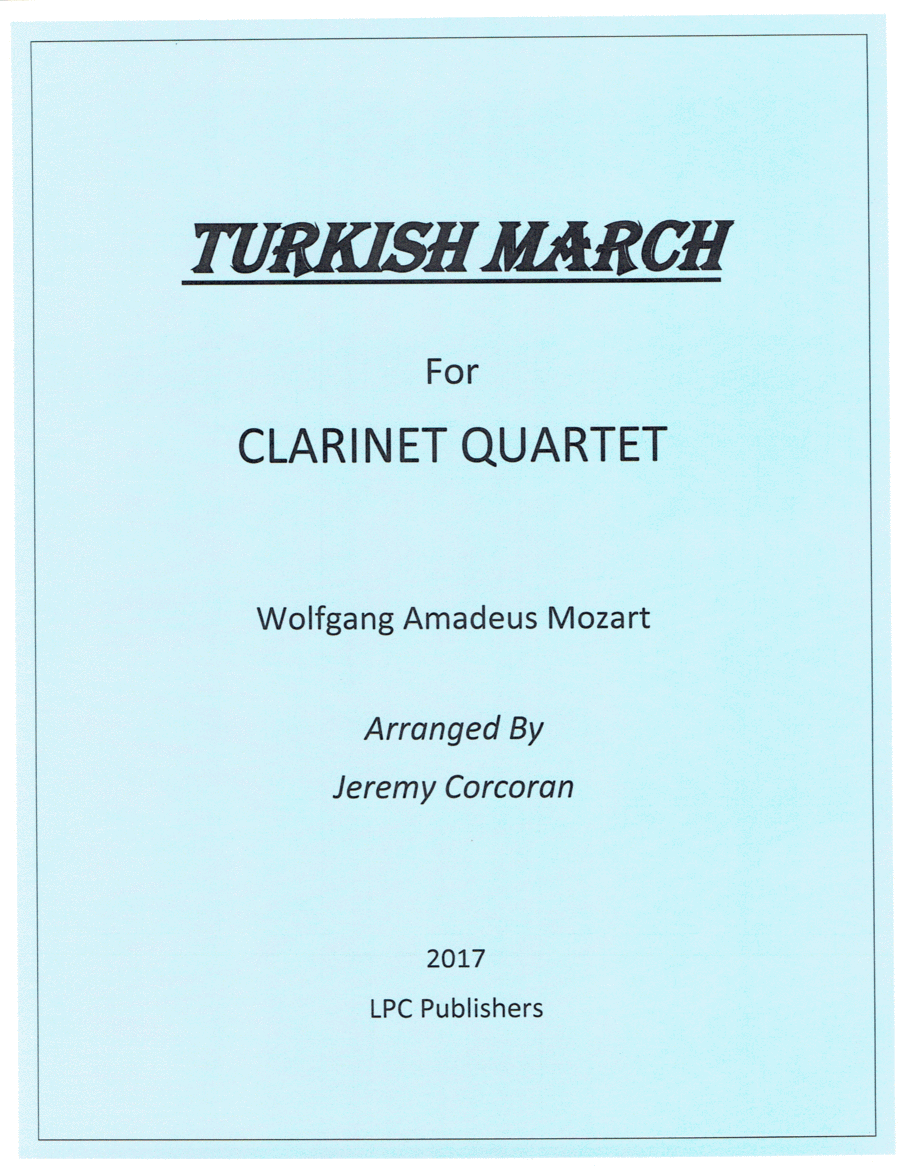 Turkish March for Clarinet Quartet Clarinet Quartet scores gallery preview page 1