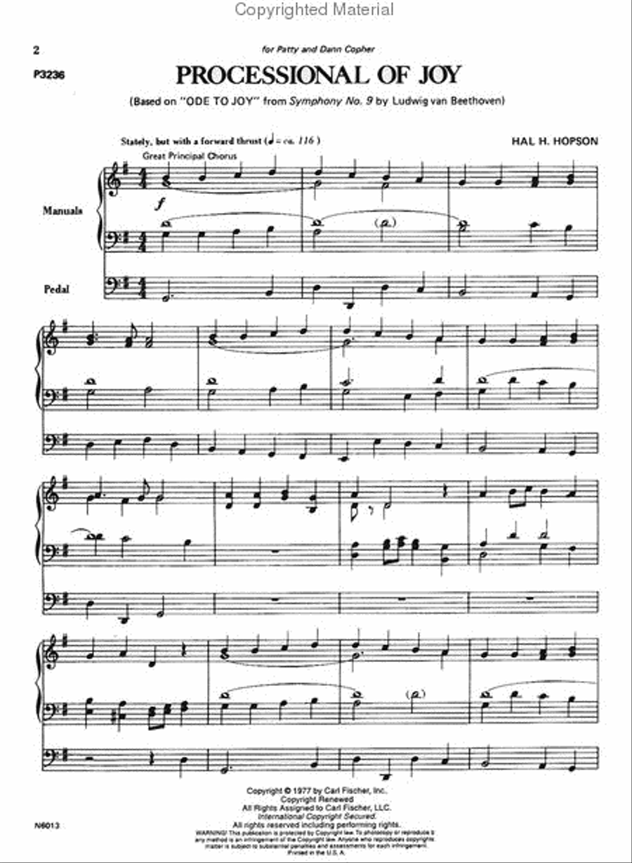 Processional of Joy Organ Solo scores gallery preview page 2