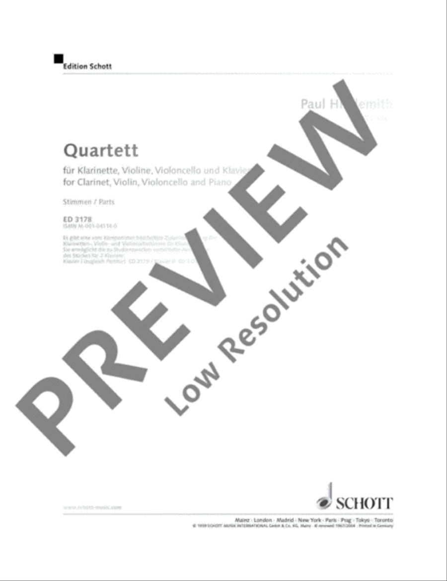 Quartet Clarinet scores gallery preview page 2