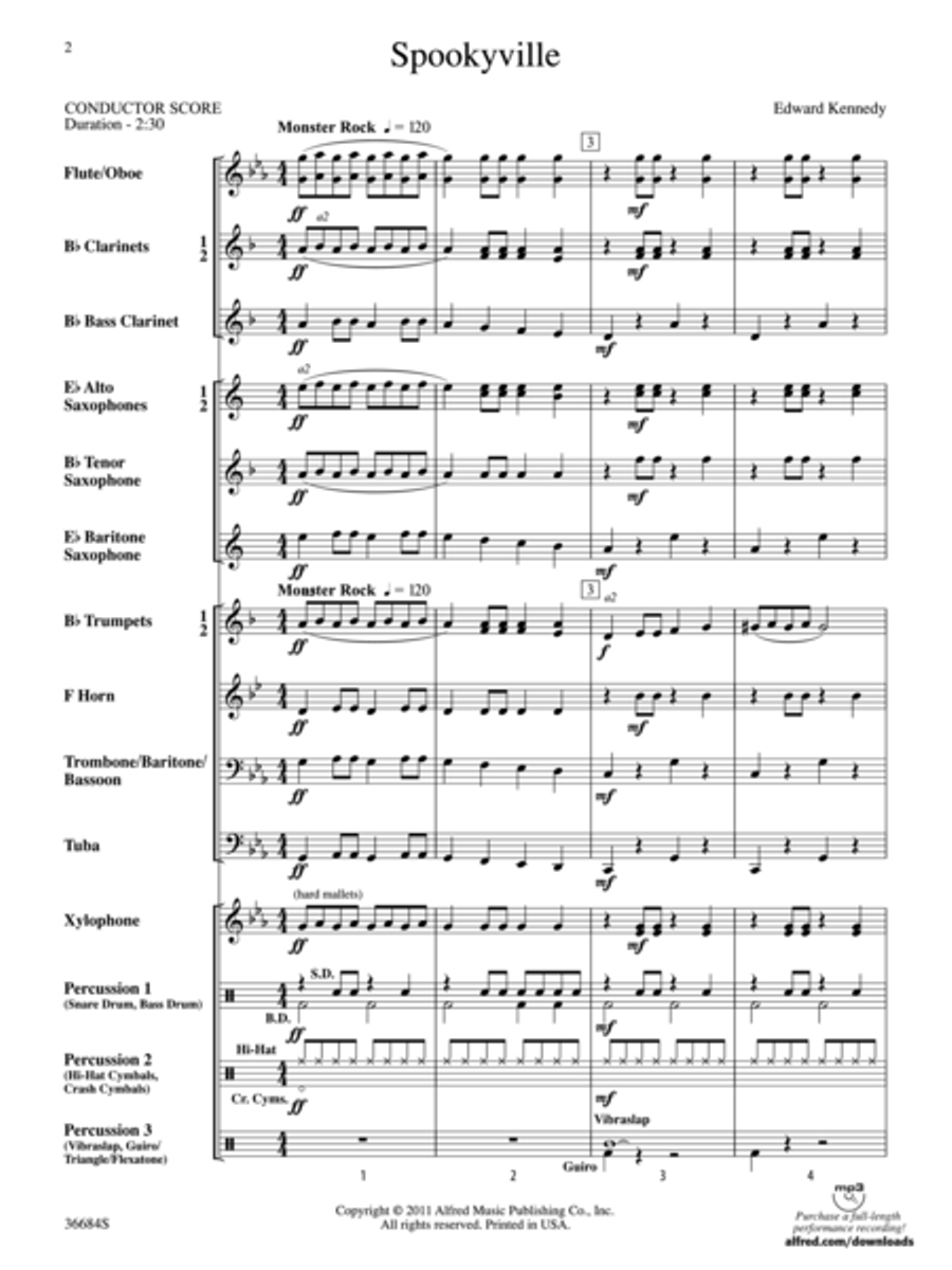 Spookyville Concert Band scores gallery preview page 2