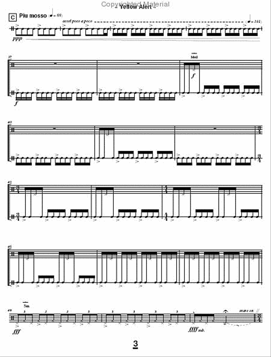 Yellow Alert Yellow Alert Percussion scores gallery preview page 5