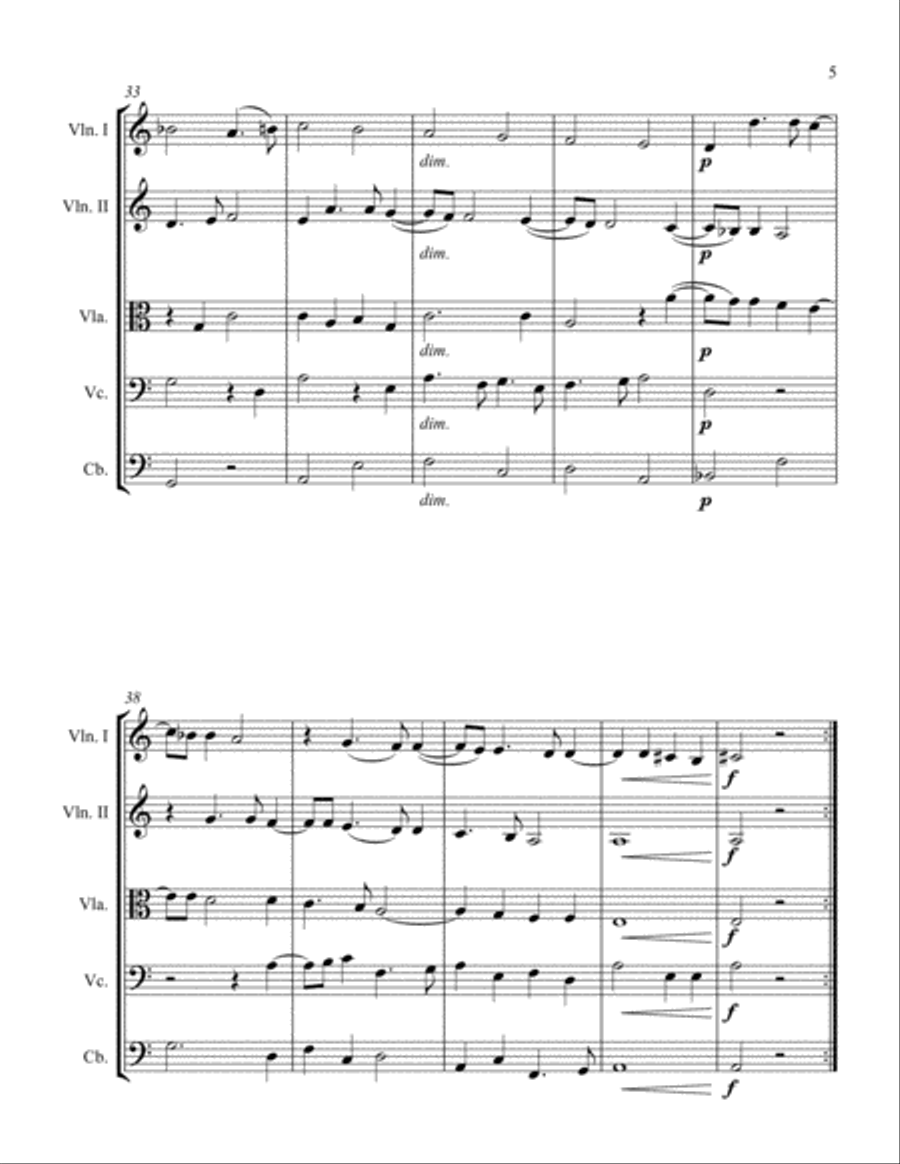 Pavane Semper Dowland Semper Dolens String Orchestra scores gallery preview page 5