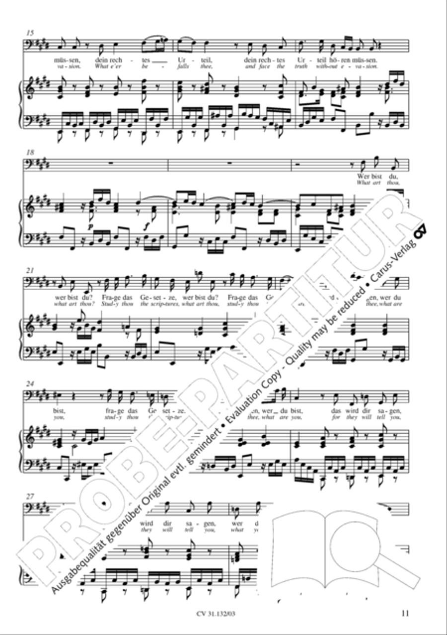 Prepare ye the highway of the Lord (Bereitet die Wege, bereitet die Bahn) 4-Part scores gallery preview page 12