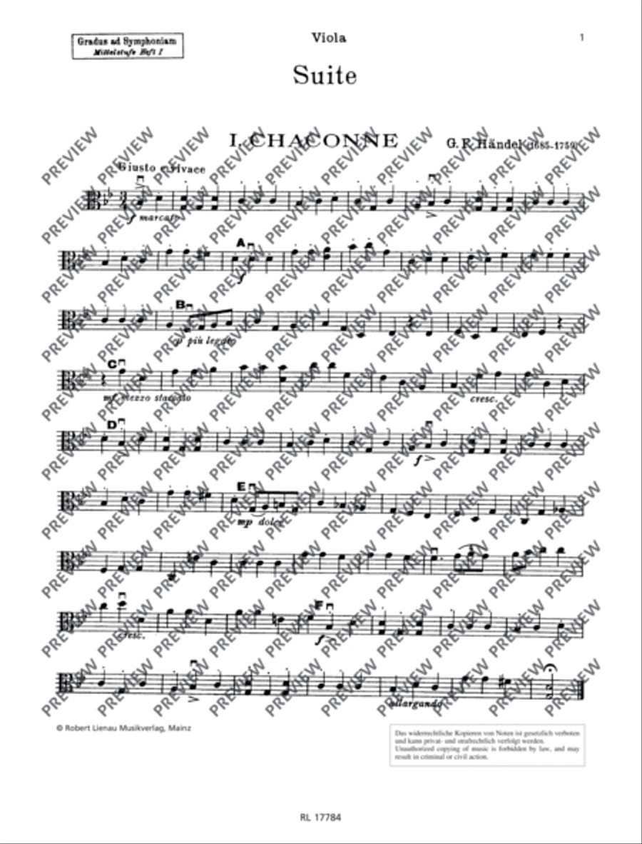 Gradus ad Symphoniam Intermediate level Viola scores gallery preview page 2