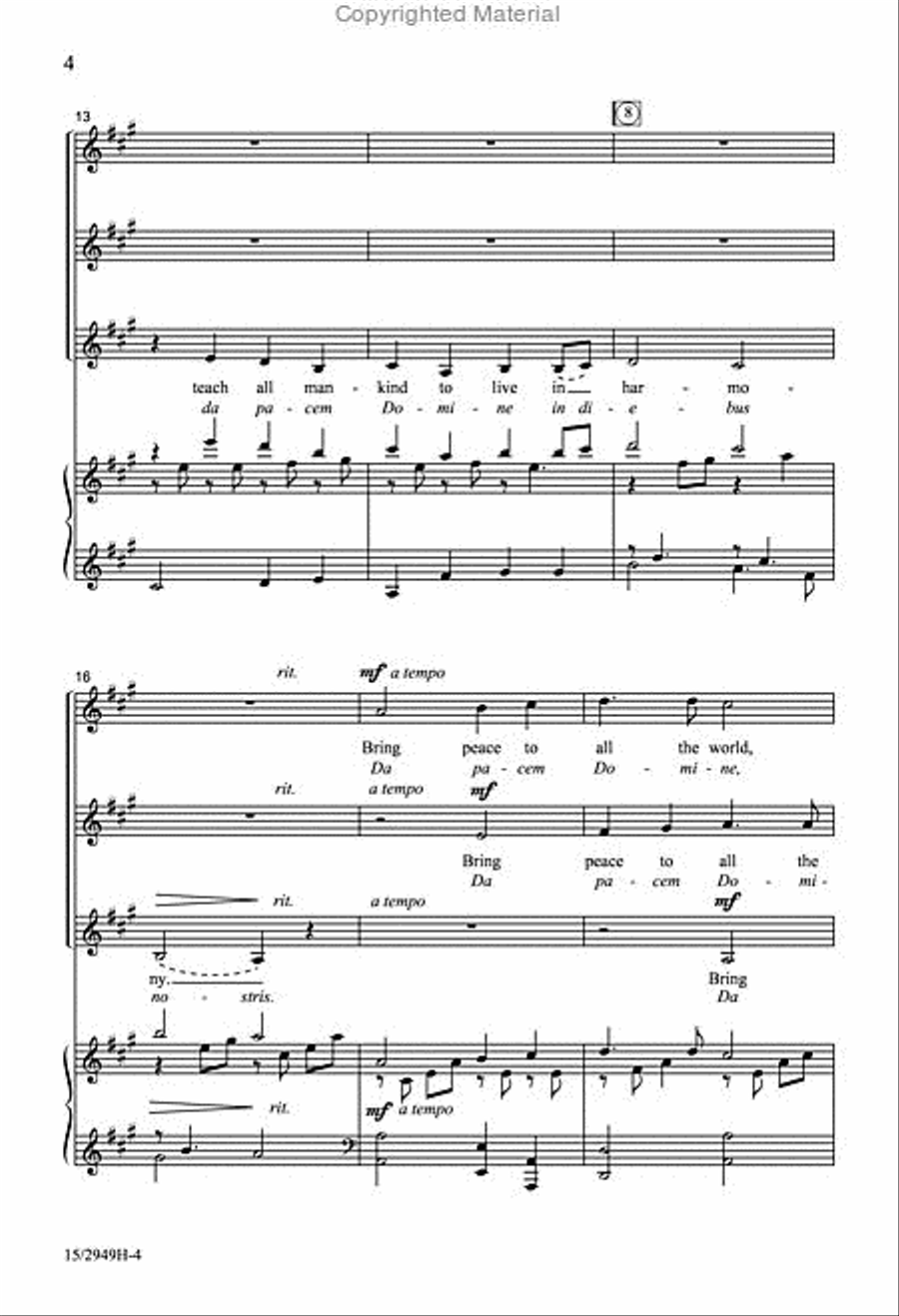 Bring Us Peace Bring Us Peace SSA scores gallery preview page 4