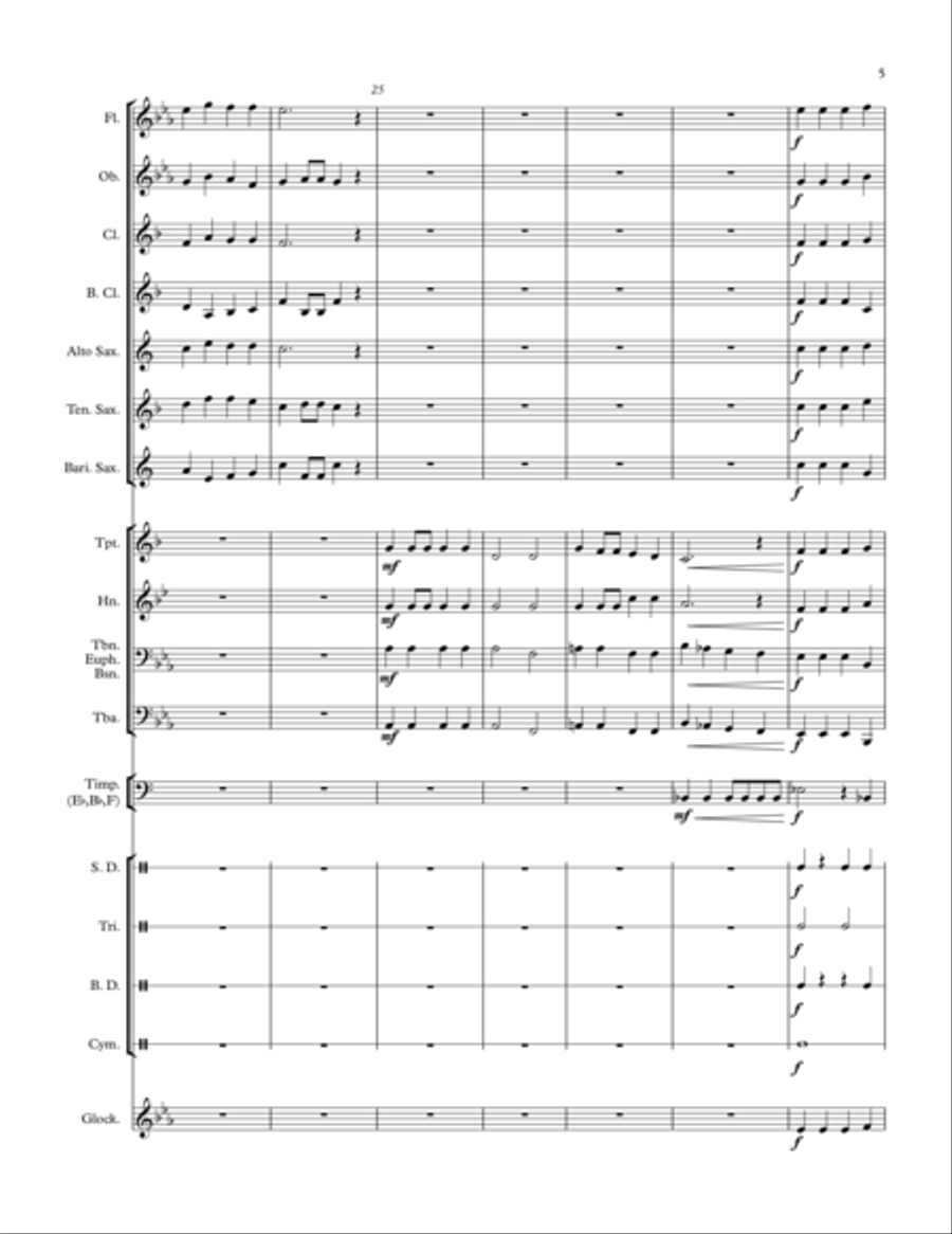 Four Easy Pieces (Grade 1 Concert Band) Concert Band scores gallery preview page 5