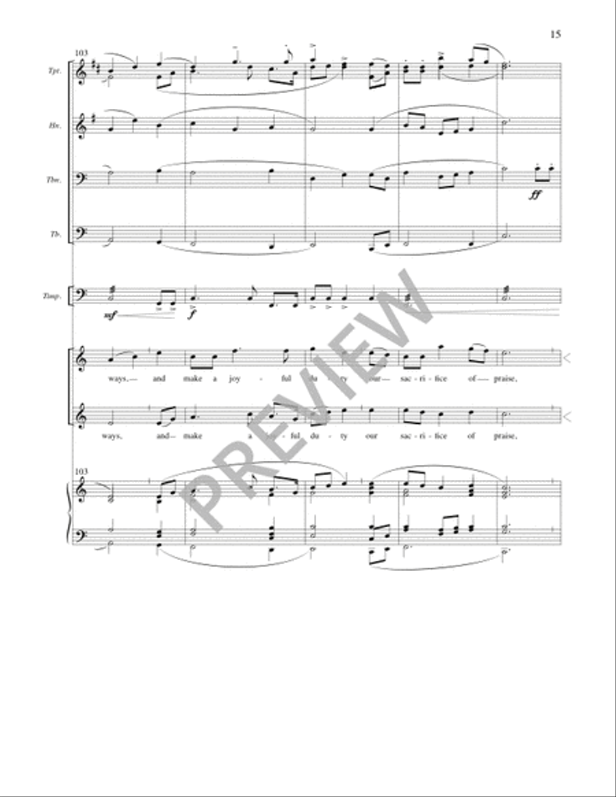 O God beyond All Praising - Full Score and Parts Bassoon scores gallery preview page 16