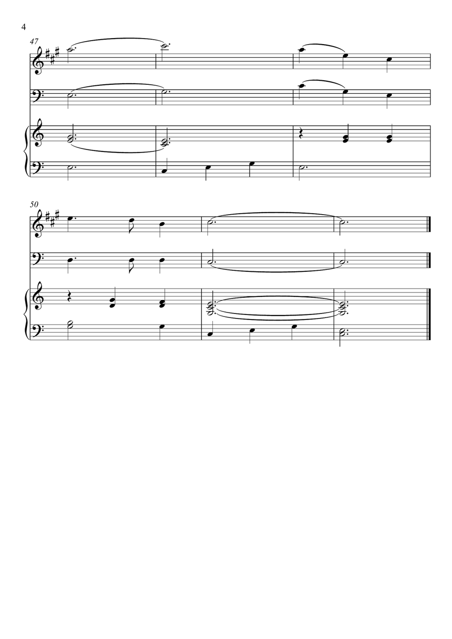 Franz Gruber - Silent Night (Alto Saxophone and Trombone Duet) Trombone Duet scores gallery preview page 4