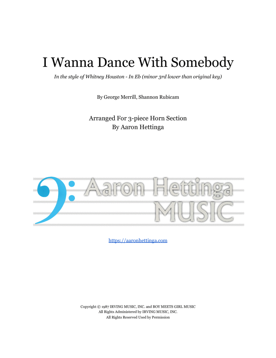 I Wanna Dance With Somebody Small Ensemble scores gallery preview page 1