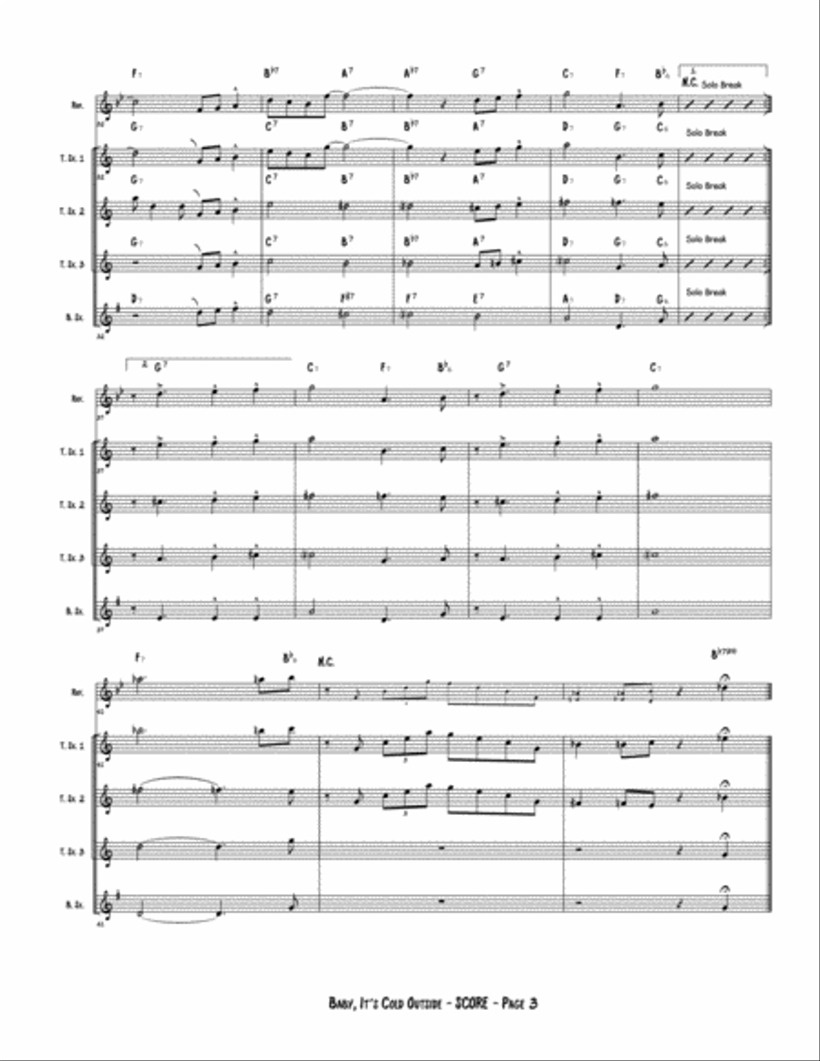 Baby, It's Cold Outside Jazz Ensemble scores gallery preview page 5