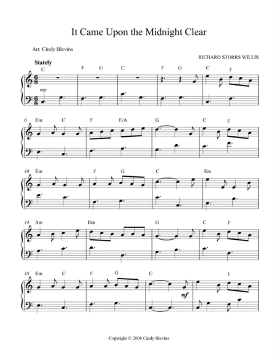 It Came Upon the Midnight Clear, for Lap Harp Solo Lap Harp scores gallery preview page 2