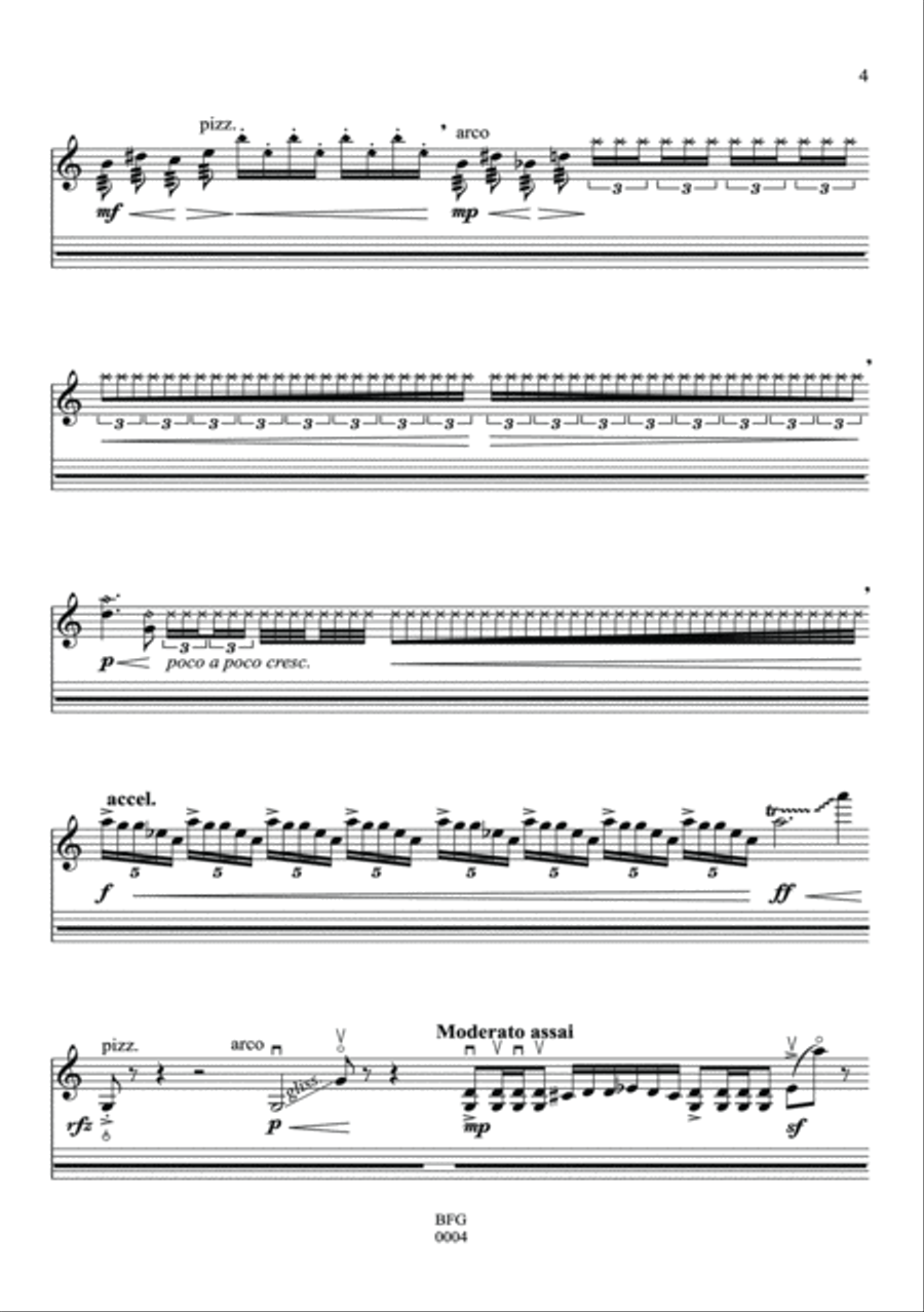 Capriccio for violin solo & electronics, Op. 4 Violin Solo scores gallery preview page 5
