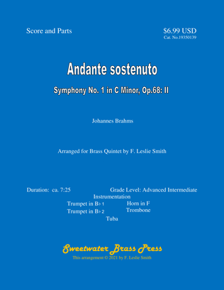 Book cover for Andante sostenuto (Symphony No. 1 in C Minor, Op.68: II)