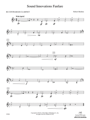 Sound Innovations Fanfare: (wp) B-flat Contrabass Clarinet
