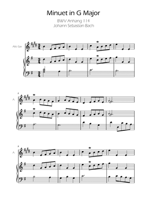 Minuet in G major BWV Anh. 114 - Bach - Alto Sax