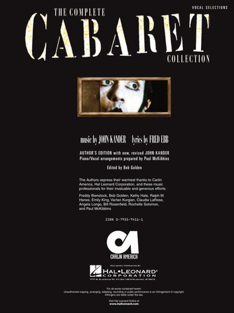 The Complete Cabaret Collection Piano, Vocal, Guitar scores gallery preview page 4