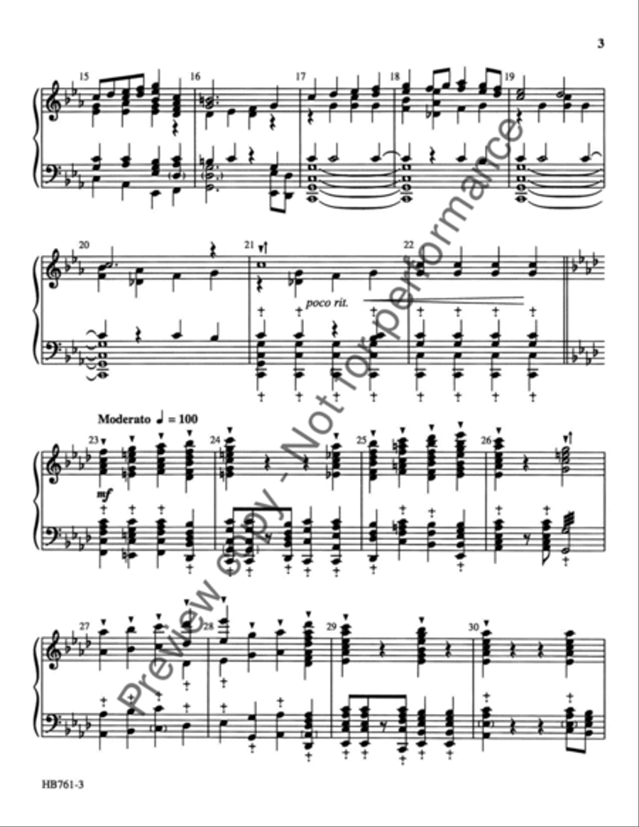 Praise to the Living God 5-Octaves scores gallery preview page 4