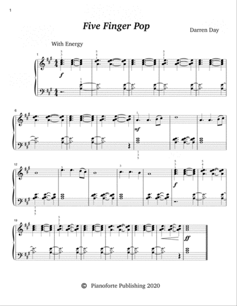 Five Fingers Easy Piano scores gallery preview page 6