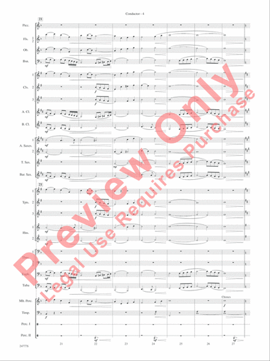 Harry at Hogwarts (from Harry Potter and the Goblet of Fire) Concert Band scores gallery preview page 6