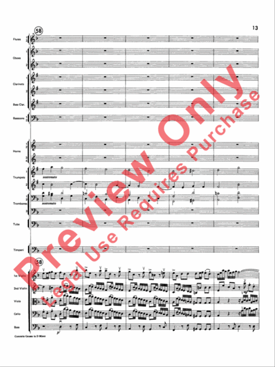 Concerto Grosso in D Minor Full Orchestra scores gallery preview page 14