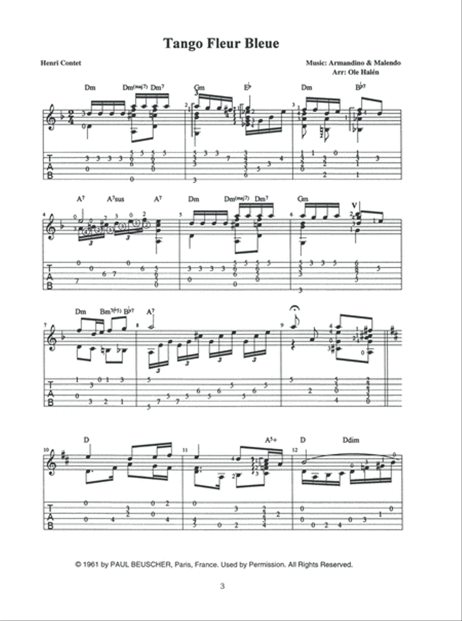 French Tangos for Guitar Fingerpicking Guitar scores gallery preview page 4