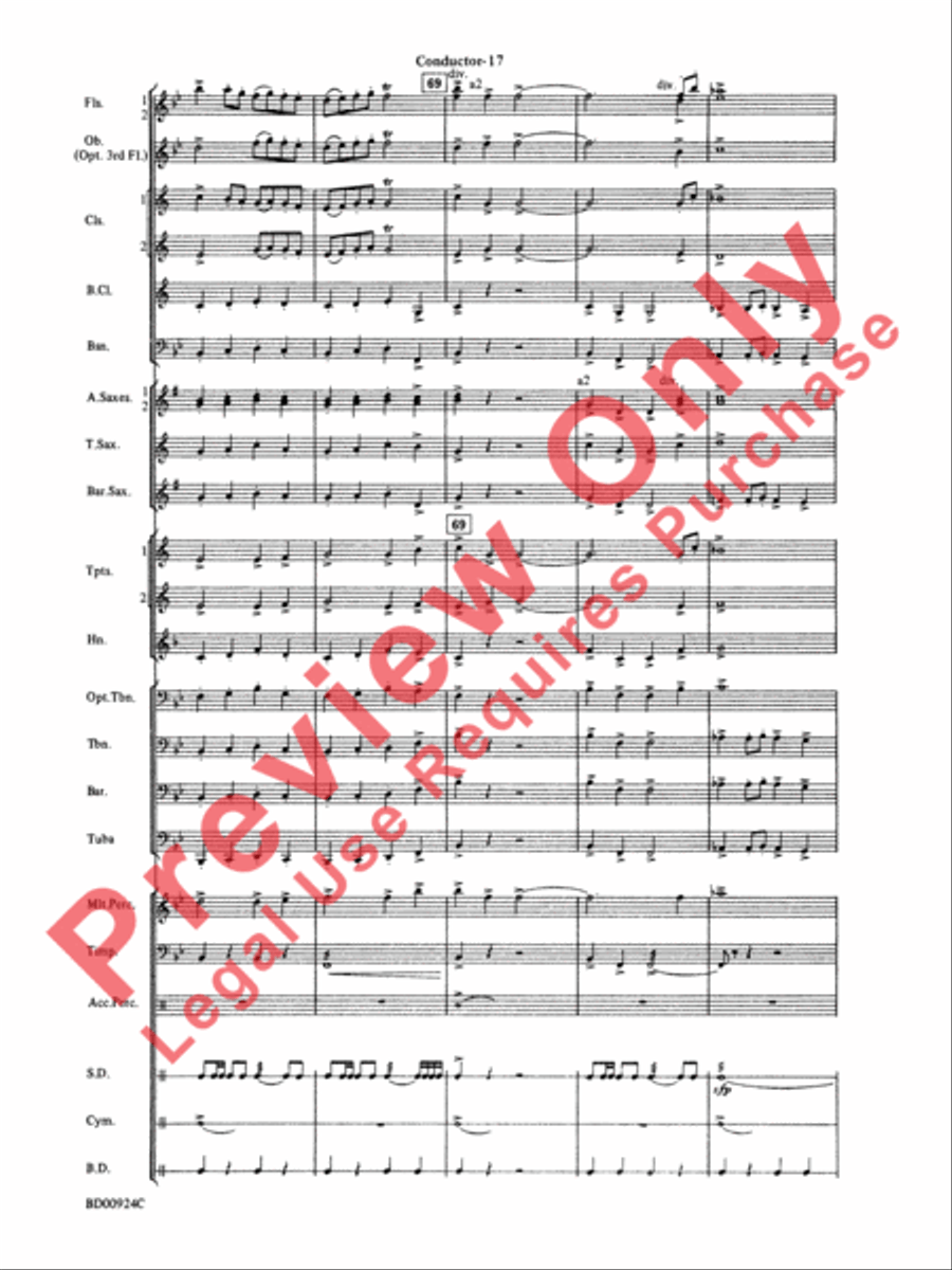 Affirmation Overture Concert Band scores gallery preview page 19