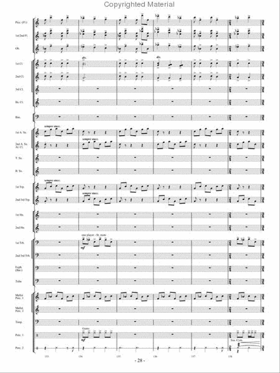 Beyond the Breaking Tides Concert Band scores gallery preview page 27